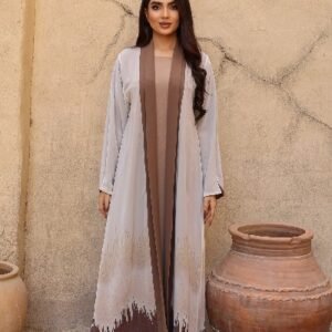 BROWN DOUBLEFACE ABAYA